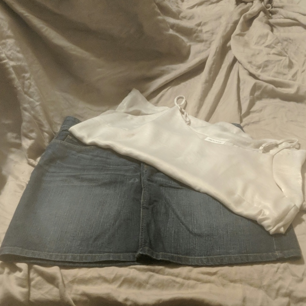 NWOT LOFT denim skirt